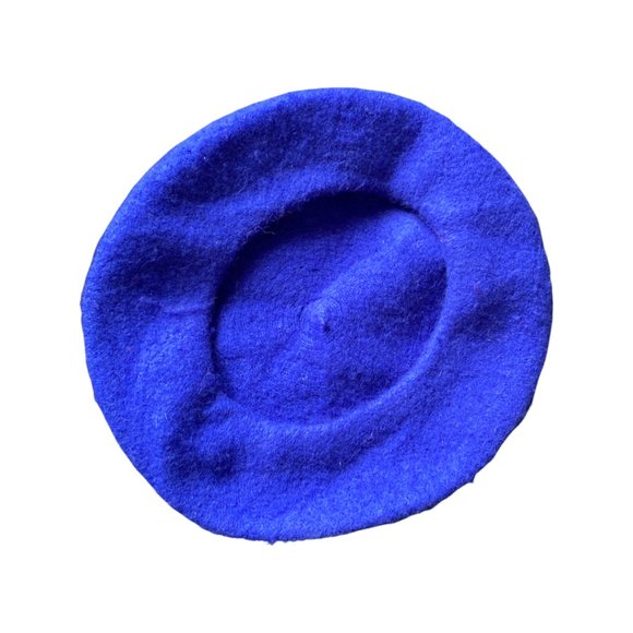 Blue Wool Beret - Picture 2 of 2